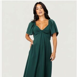 Baltic Born Indie Back Tie Dress - Dark Green - Size Large